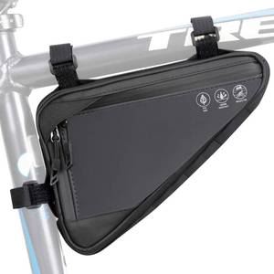 lot 10276 image: WOTOW Bike Frame Bag - Water-Resistant Reflective Triangle Storage Bag, 2L