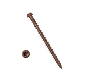 lot 10283 image: Coated Composite Deck Screws #10 x 2-34, Self Tapping Wood Screws and Deck Screws with Torx T20 Star Drive, Type 17 Point, Flat Head, 1 Free Bit Included (Brown, 75), by YYL FASTENER