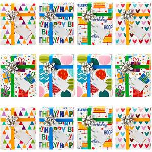 lot 10284 image: Chinco 12 Pcs Gift Card Box with Wrapping Bows Happy Birthday Card Holder
