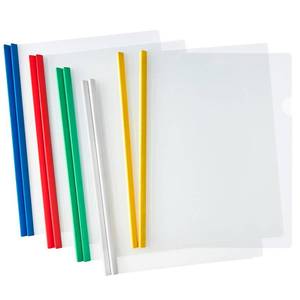 lot 10285 image: JOERSH Clear Report Covers with Sliding Bar, 5Pcs, 5 Colors