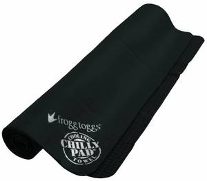 lot 10287 image: FROGG TOGGS Chilly Pad, Instant Cooling Towel, Long Lasting, Reusable, Sports and Outdoors Neck Towel 33x13, Black