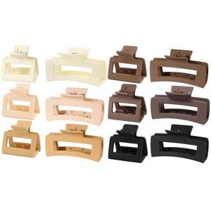 lot 10298 image: Hair Clips,Rectangle Clips for Women and Girls,Including 6 Pcs 4.1 Inch Large Clips for Thick Hair and 6 Pcs 2 inch for Thin Hair Accessories for Women (Neutral)
