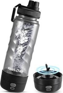 lot 10302 image: FANS-ONE Electric Protein Shaker Bottle, 24 oz USB C Rechargeable Electric Mixer, Shaker Cups for Protein Shakes and Meal Replacements, Portable Blender Self Mixing Cup for Gym Workout, Black
