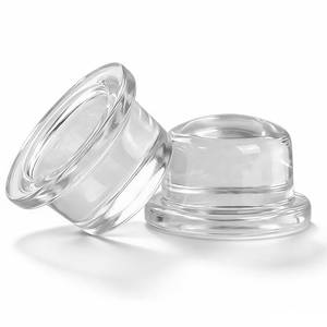 lot 10308 image: 1 Thick x 1.54 Door Stoppers for Wall �� Clear Silicone Door Knob Wall Protector & Door Bumpers for Walls, Self-Adhesive No Drill, Also for Bottom of Door, No Lost Security Deposit, 2 Pack