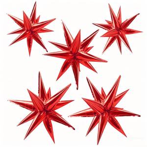 lot 10325 image: Red Balloons Large Star Foil Balloons for Red Birthday Party Decorations