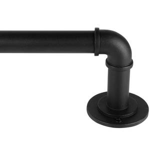 lot 11657 image: Industrial Curtain Rods, 35 to 75 Inches, 78 Inch Diameter, Black