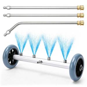 lot 11681 image: 16 Inch Undercarriage Pressure Washer Attachment, Pressure Washer Undercarriage Cleaner, Under Car Washer Attachment with 3 Extension Wand, 4000 PSI
