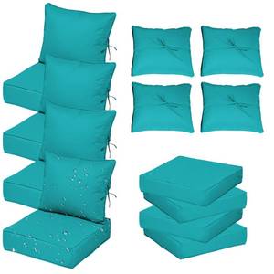 lot 11687 image: Aiouueat 22X22 Inch Patio Cushion Covers Replacement, Turquoise