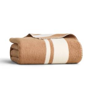 lot 11698 image: Preston Lane Highrise Soft Cotton Throw Blanket, 50 x 70 in - Camel