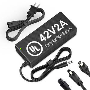 lot 12132 image: UL Certified 42V 2A Electric Scooter Charger, Compatible with Segway NinebotGotrax Scooters and Jetson Hoverboards,Replacement Charger for 36V Lithium Battery �� Auto Shut-Off, V0 Flame-Retardant Case