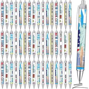 lot 12153 image: Sayglossy 36 Pcs New York Ballpoint Pen Collectible Gift Pen Bulk Retractable NY Souvenir Souvenirs USA New York Souvenirs for Office Supplies, 6 Styles, Black Gel Ink
