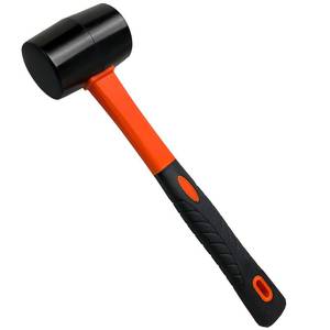 lot 12171 image: Rubber Mallet with Soft Hammer Head - 13.5 oz Rubber Mallet Hammer, Rubber Mallets Hammer for Woodworking, Flooring, Tile, Furniture Assembly, Fencing, & Woodwork Projects.��Bright Orange��