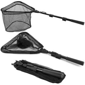 lot 12195 image: Fishing Net with Handle, Telescoping & Folding Fish Net for Easy Transport & Storage, Durable Freshwater & Saltwater Fishing Gear for Kids & Adults, Compact & Portable Design