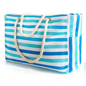 lot 12214 image: SRISE Large Beach Bag for Women & Men, Beach Bags Waterproof Sandproof, Travel Tote Bag, Swim Pool Bag for Family Outdoor