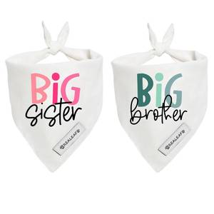 lot 12219 image: Realeaf Big Brother Big Sister Dog Bandanas Pet Scarf for Medium and Large Dogs New Baby Announcement Pet Accessories Pregnancy Reveal Ideas (Large)