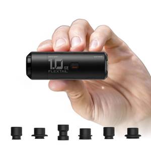 lot 12223 image: FLEXTAILGEAR Zero Pump 2 Air Pump for Inflatables, Rechargeable Air Pump Portable Air Mattress Pump, 1 oz Ultra-Mini Electric Air Pump for Pool Floats Air Bed Air Mattress