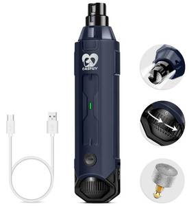 lot 12236 image: Casfuy 6-Speed Dog Nail Grinder - Newest Enhanced Pet Nail Grinder Super Quiet Rechargeable Electric Dog Nail Trimmer Painless Paws Grooming & Smoothing Tool for Large Medium Small Dogs (Blue)