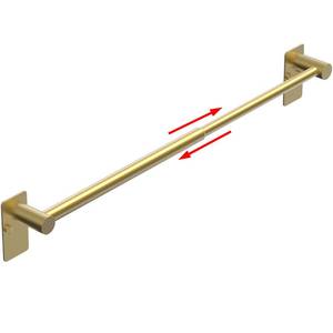 lot 12239 image: Miroamz Towel Bar, Adhesive or Drill Wall Mount, Brushed Gold, 1 Pack