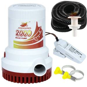 lot 19268 image: JENENSERIES Submersible Boat 2000GPH Bilge Water Pump 12v DC water pump with float switch suitable for ferry, yacht, marine and garden drainage system (2000GPH)