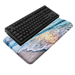 lot 19276 image: Computer Keyboard Stand with Wrist Rest, Ergonomic Tilted Keyboard Holder - Keyboard Riser with Wrist Pad - Keyboard Tray Support for Office Home - Beach