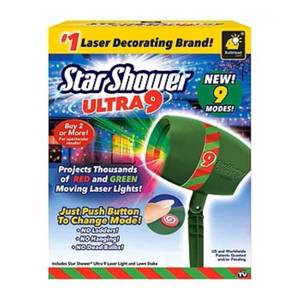 lot 19292 image: Star Shower Ultra 9 AS-SEEN-ON-TV  New 2024 Model w 9 Unique Light Patterns with Remote (2 Pack)