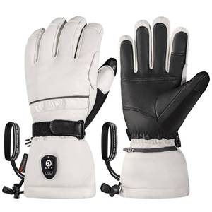 lot 19295 image: SAVIOR HEAT Heated Gloves for Men Women, EH 8 Pro Electric Leather Ski Gloves for Extreme Cold -5��, Aero-Grade Aerogel 3M Insulation, 3000mAh Rechargeable Battery Waterproof for Skiers (Medium)