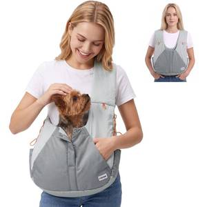 lot 19297 image: FURTIME Dog Sling Carrier, Puppy Sling for Small Dogs Up to 16 lbs
