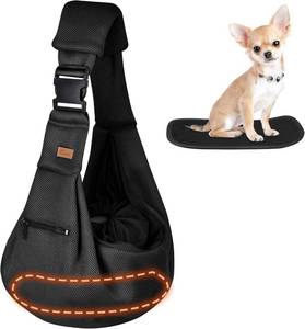 lot 19301 image: CUBY Dog and Cat Sling Carrier - Hands Free Reversible Pet Papoose Bag - Soft Pouch and Tote Design - Suitable for Puppy, Small Dogs Cats Outdoor