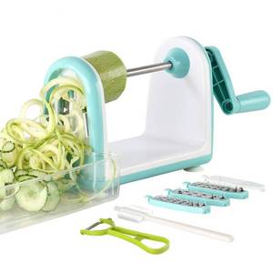 lot 19302 image: Ourokhome Zucchini Noodle Maker Spaghetti Spiralizer - 5 Blades Vegetable Slicer for Veggie Noodles and Curly Chips