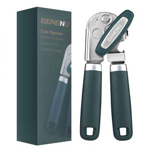 lot 20000 image: Beneno Heavy Duty Hand Can Opener Manual with Magnet Lid Remover, Green