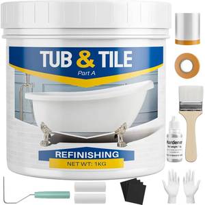 lot 20019 image: IRONABLE Tub Paint for Bathtub, 35ozTub and Tile Paint Refinishing Kit with Tools for Bathtub, Shower, Bathroom, Easy to Cover & Low Odor, 50-55sq.ft