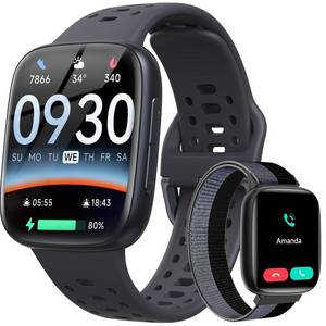 lot 20036 image: Smart Watches for Men (2 Bands), 1.85 AMOLED Screen Fitness Tracker