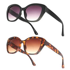 lot 20045 image: LADEESSE Reading Sunglasses for Women - Stylish Bifocal Sunglasses with Readers Built-in - UV400 Protection - 2 Pack 2.5
