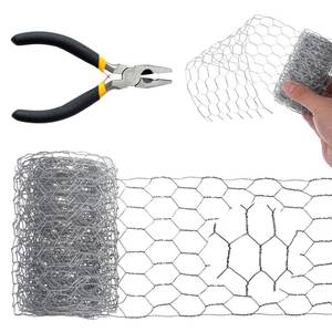 lot 20091 image: Floral Chicken Wire for Craft 3.93x118 Inch Poultry Netting Silver