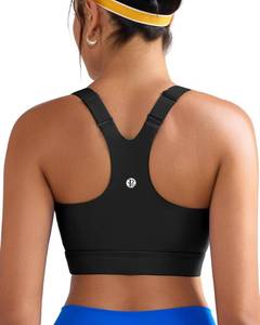 lot 20094 image: RUNNING GIRL Black Sports Bra for Women,Adjustable Straps Molded Cups High Support Sports Bras for Women Large Bust(3110Black_L)