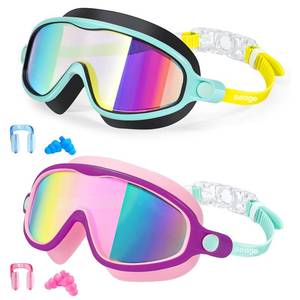 lot 20096 image: Kids Swim Goggles 2 Pack Boys Girls Toddler Youth 6-14 3-6 4-7 8-12 8-14
