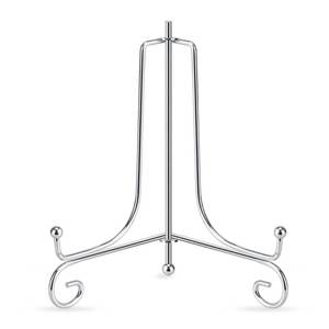 lot 20097 image: Artliving Plate Stands for Display, 6 Inch Decorative Plate Holder, Metal Picture Stand for Table, Small Easels for Display Card, Photo, and PSA Slab - Ideal for Party and Wedding (Silver, 2 Pack)