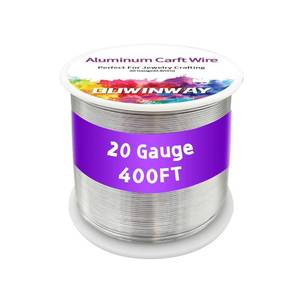 lot 20465 image: 20Gauge Silver Aluminum Crafts Wire 400FT, for Jewelry Crafting, Gemstone Metal Coiling, Sculpting, Armature, Jewelry Making Beading Floral Soft DIY Metal Craft Art Wires Colored and Soft