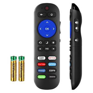 lot 20467 image: IR Remote for Roku TV Remote & Roku Players, Not for Roku Stick, Compatible with Roku 1 2 3 4, Express, Premiere, UltraLT Models Listed, Power and Volume Require Learning Old TV Remote to Setup