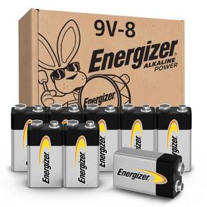 lot 20476 image: Energizer Alkaline Power 9V Batteries (4 Pack), Long-Lasting