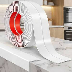 lot 20494 image: JSIWOTH 30FT Wall Corner Protector Moulding Trim (White, W2.4 in)