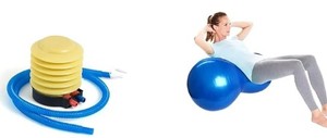 lot 4182 image: SURPZON Peanut Exercise Yoga Ball Blue