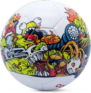 lot 1024 image: SHOKE Soccer Ball Size 5, Graffiti Surface, 32 Panels, IndoorOutdoor