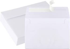lot 1027 image: A2 Envelopes White, 70 Pack, Self-Seal 120gsm, for 4.25x5.5 Cards