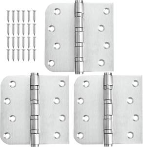 lot 1058 image: 304 SS Door Hinges 4x4 Ball Bearing, Non-Removable Pin, 58 Radius, 3-Pack