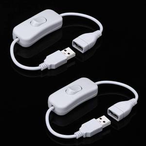 lot 1059 image: ELECTOP 2-Pack Male-to-Female USB Cable with OnOff Switch