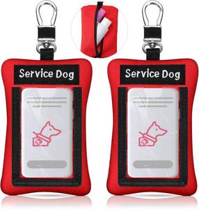 lot 1068 image: Oudain 2 Pcs Service Dog ID Holder Clip-On Badge Holder with Card Slot
