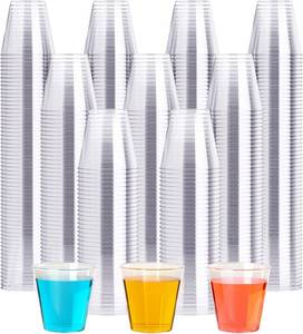 lot 1078 image: 2 oz 500-Pack Plastic Shot Glasses, Disposable Cups for Whiskey Tasting