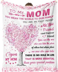 lot 1128 image: Gifts for Mom Birthday Blanket 50x60 Throw - From Daughter & Son
