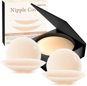 lot 1196 image: Nipple Covers for Women - 2 Pairs Silicone Pasties, Waterproof No-Show